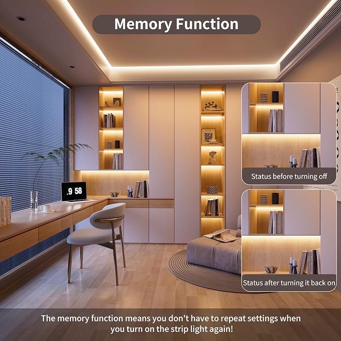 PAUTIX COB LED Strip Light 3780LEDs,Super Bright 8000Lumen 4000K Natural White 24ft,Dimmable 24V LED Tape Light with 3M Tape,RF Remote with Timer Function,48W Power Supply,for Bedroom,Home,Kitchen DIY