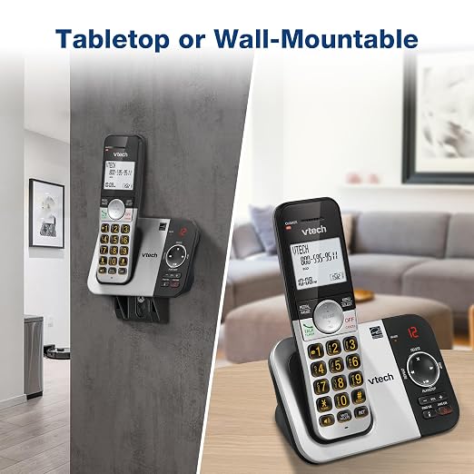 VTech Cordless Home Phone with Answering Machine — Full-Duplex Speakerphone, Large Backlit Display, Big Buttons, Caller ID, Easy Setup | VG232