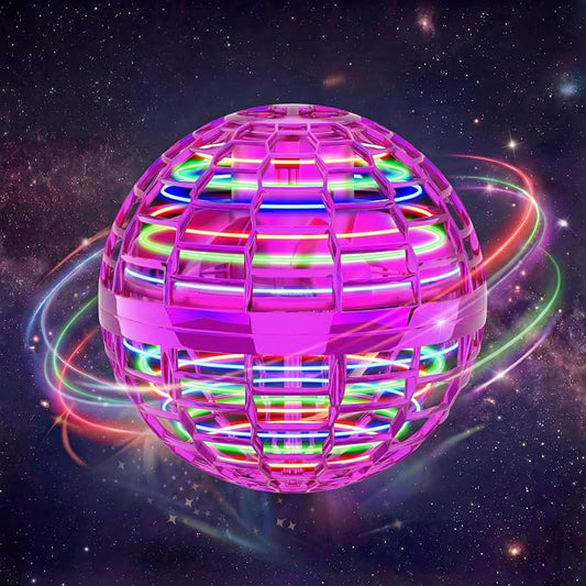 Cosmic Globe Flying Orb Ball, Safe & Durable Flying Ball for Kids, Hand Controlled Magic Hover Ball with 360° Flips, Fun Indoor Outdoor Toy for Boys Girls 6-12+（Purple）