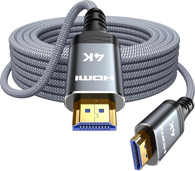 Highwings 4K Fiber Optic HDMI Cable 98FT Long - Unidirectional 4K HDR Braided HDMI Cord, 18Gbps High Speed with Ethernet/ARC, 3D, HDCP 2.2, ARC, Compatible for PS-5/4/3/4K HDTV/Streaming Media