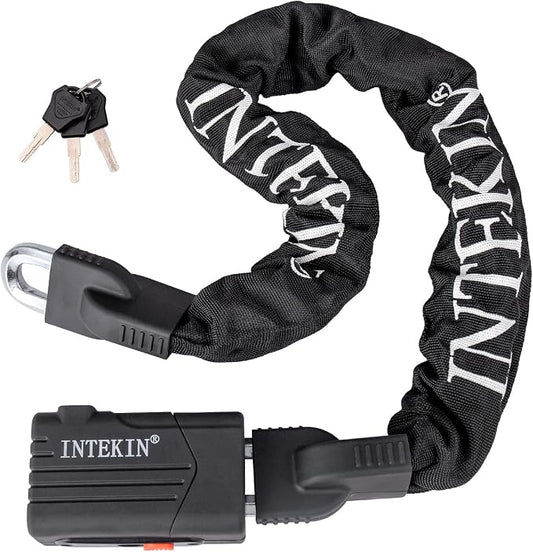 Bike Chain Lock 3FT/4FT/5FT Heavy Duty Bike Lock Anti-Theft Bicycle Chain Lock 8mm/10mm Thicker Bicycle Lock Chain Bike Lock with 3 Keys for Bike, Motorcycle