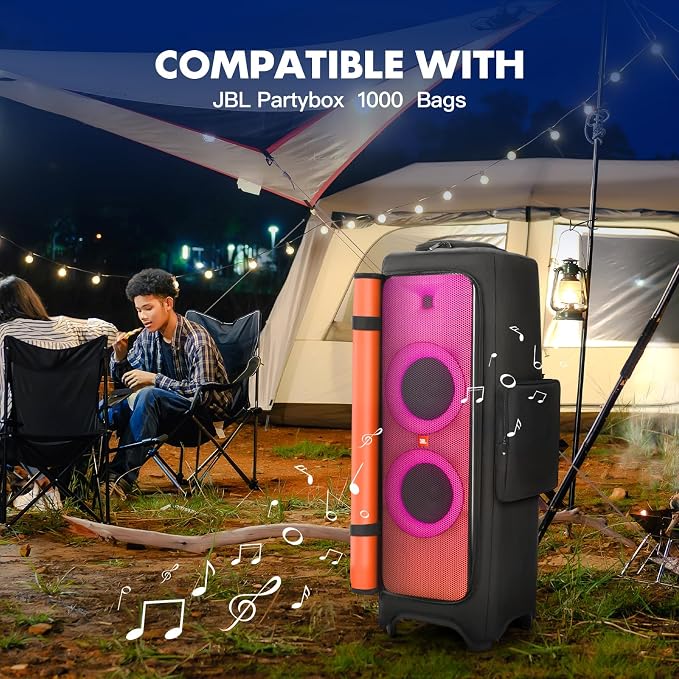 Protective Cover Case Compatible with JBL PartyBox 1000, Water-Resistant Carrying Case with Storage Bag, Splashproof Dustproof Portable Cover for Party Box 1000 Speakers