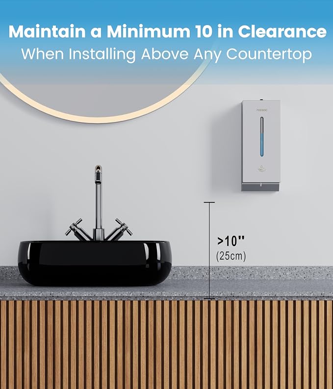 Automatic Wall Mounted Soap Dispenser, 27 fl oz / 800 ml Touchless Sensor Liquid Soap Dispenser, Stainless Steel Commercial Dispenser for Bathrooms and Offices