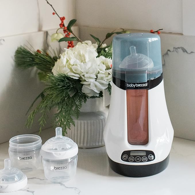 Baby Brezza Smart Bottle Warmer - Breastmilk Warmer/Defroster, Bluetooth Control (Pack of 2)