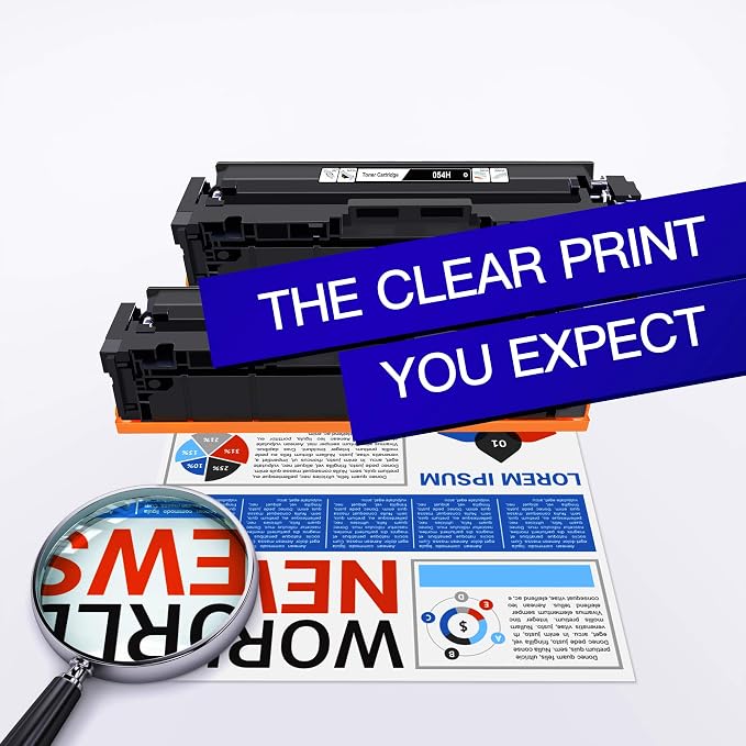 GPC Image Compatible Toner Cartridge Replacement for Canon 054H 054 CRG-054 to use with Canon Color ImageCLASS MF644Cdw MF642Cdw LBP622Cdw MF641Cw Toner Printer Tray (2 Black)