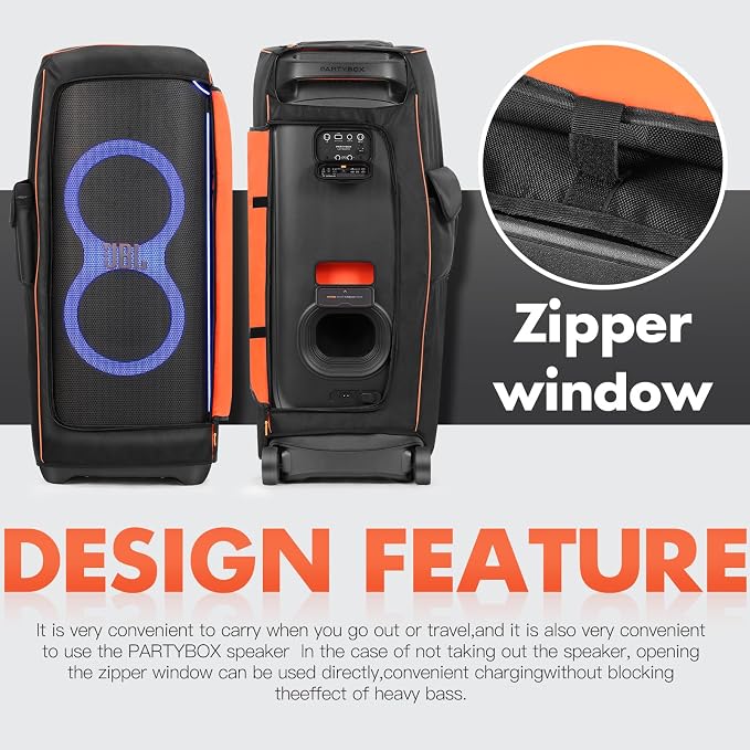 Speaker Cover Compatible with JBL PartyBox Ultimate, Scratch-Resistant, Dustproof, Portable Case with Storage Bag for Outdoor Party Speaker