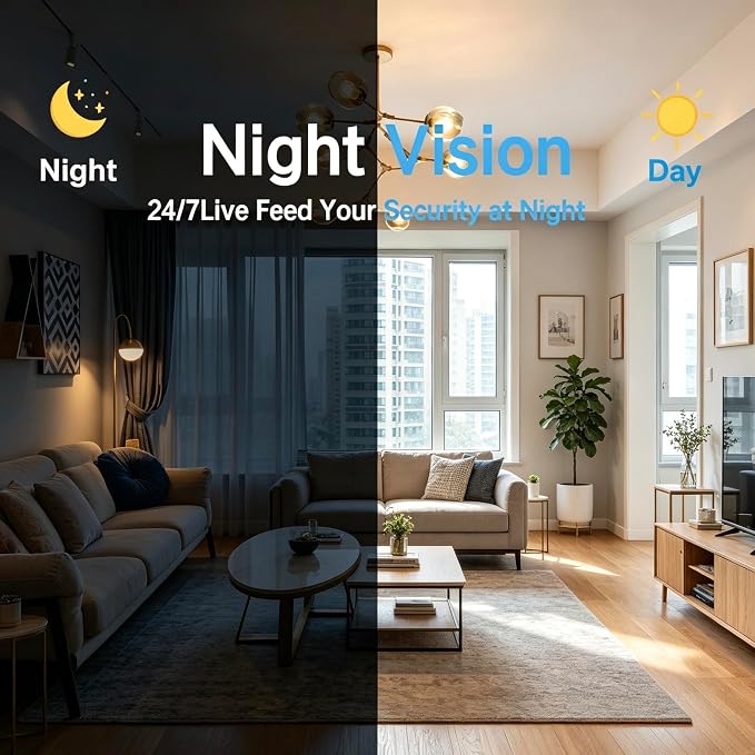 Hidden Camera Clock WiFi Spy Camera – 1080P Wireless Nanny Cam with Motion Detection, Night Vision, Remote Live Streaming via App, Indoor Security Camera for Home Office