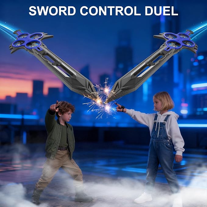 Flying Sword RC Airplane, Flying Dagger Remote Control Airplane Drone for Kids Adults 8-16, Gesture Control Planes with 360° Flip Fighter Jet Toy, Stunt Roll, Gifts for Kids Boys Girls, Large
