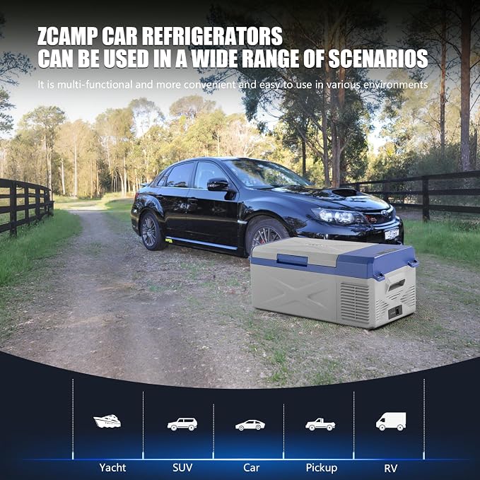 X15 12 Volt Refrigerator,Mini Portable Freezer,16 Quart(15.6L) Electric Cooler,12V Car Fridge,12/24V DC 100-240V AC for Ourdoor, Camping, Travel, Truck,RV, Boat -4℉~68℉