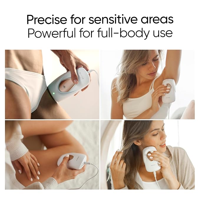 Sensica IPL Hair Removal Device – IPL030 Sensilight MINI, At-Home Plug-In for Women & Men, 3 Energy Levels, Built-In Safety Sensors, Precision Window for Face & Body, Compact Travel-Friendly