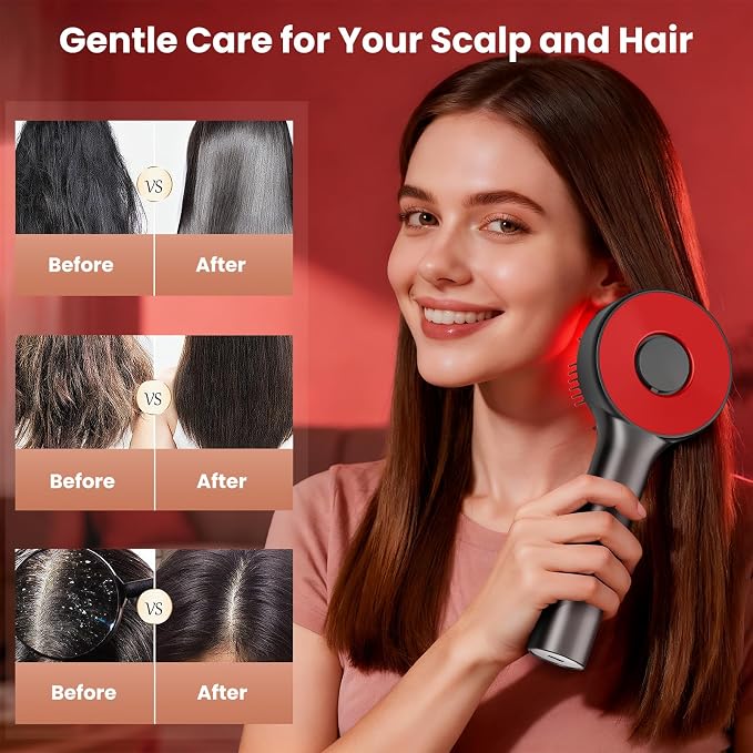Electric Scalp Massager, Hair Oil Applicator, lPX7 Waterproof Scalp Massager Brush, Cordless Head Massager Scalp, Scalp Massage Comb for Home & Travel, Best Hair Care Gift for Mom & Wife, Grey