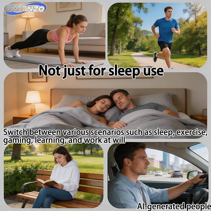 Comfortable Side Sleeping Sleep Earbuds for Side Sleepers (Cream) | Innovation Sleep Mode, Invisible Earbuds, Non-In-Ear Design Focused On Ear Canal Health, Sleeping Headphones