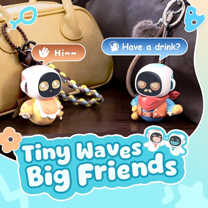 ENERGIZE LAB Eiliko Aquamarine - Your Tiny AI Charm Robot that Matches Every Daily Outfit, Fun Electronic Pendant Toys, for Couples and Best Friends.