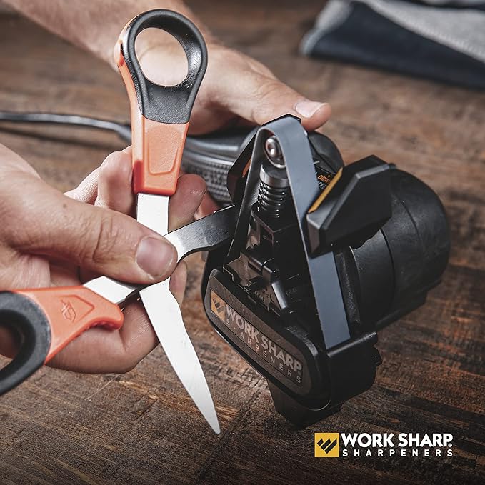 Work Sharp MK2 Electric Knife Sharpener & Replacement Belts – Adjustable 2-Speed Knife Sharpening System for Kitchen Knives, Pocket Knives, Scissors, Axes & Garden Tools