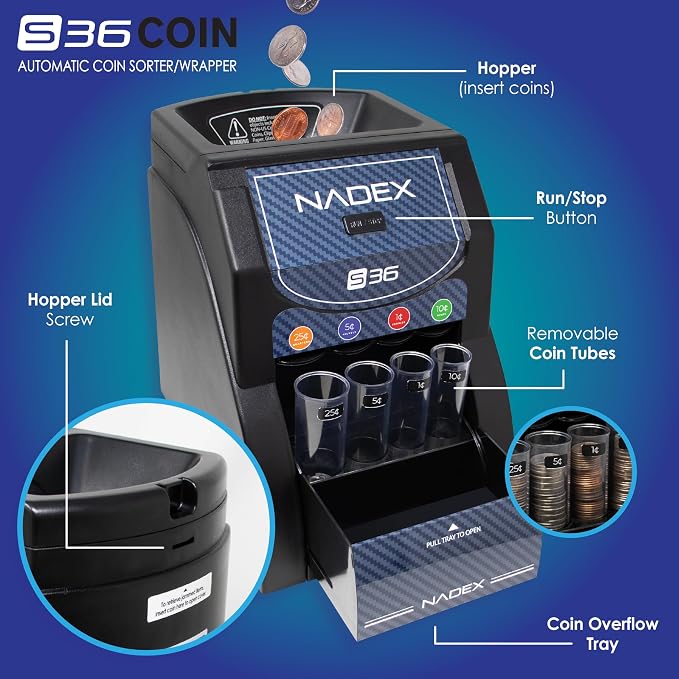 Nadex 36S Automatic Coin Sorter