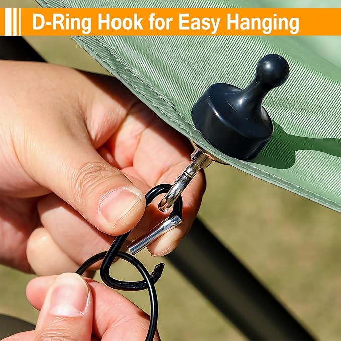 AYAMAYA Magnetic Hook + Camping Fan, Magnet Clip Hanger with Carabiner, 20000mAh Rechargeable Fan with Remote for Outdoors Camping Piccnic