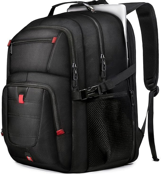 Extra Large Laptop Backpack with LifetimeWarranty,Gaming Laptop Travel Bag Fits 18.4-19" Laptops,TSA Friendly Travel Rucksack for Men Women, Big TSA Airline Approved Work Computer Bag, Black