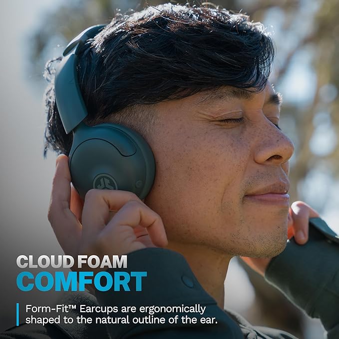JLab Go Lux ANC, On Ear Headphones, Active Noise Cancelling, Bluetooth, MultIPoint Connection, Sage