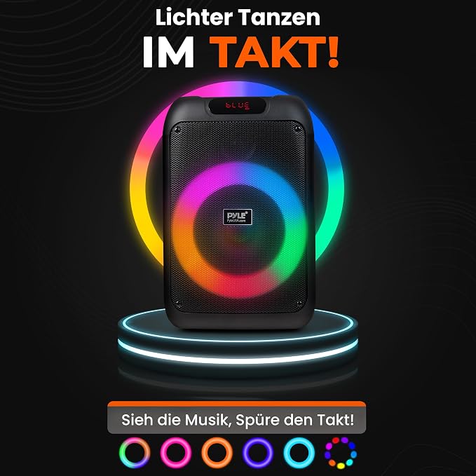 Pyle Audio Bluetooth Party Speaker - Party Bluetooth with True Wireless Stereo System - Enjoy Powerful Bass and Clear Treble - with Carry Bag - Model PPHP8496BG - 100W
