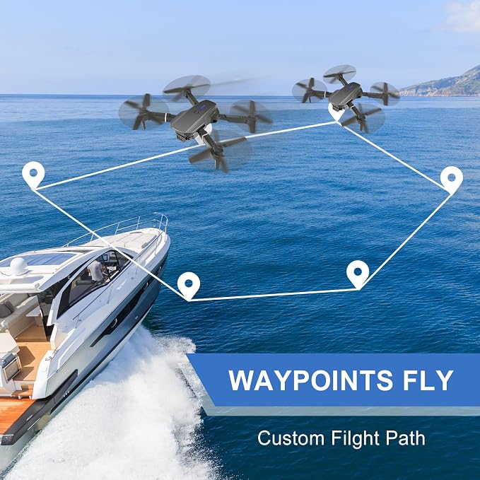 Mini Drone for Kids with 4K Dual Cameras Remote Control Toys Gifts for Boys Girls with Altitude Hold, Headless Mode, One key Return/Emergency Stop, 3D Flips 2 Batteries, Foldable RC Quadcopter