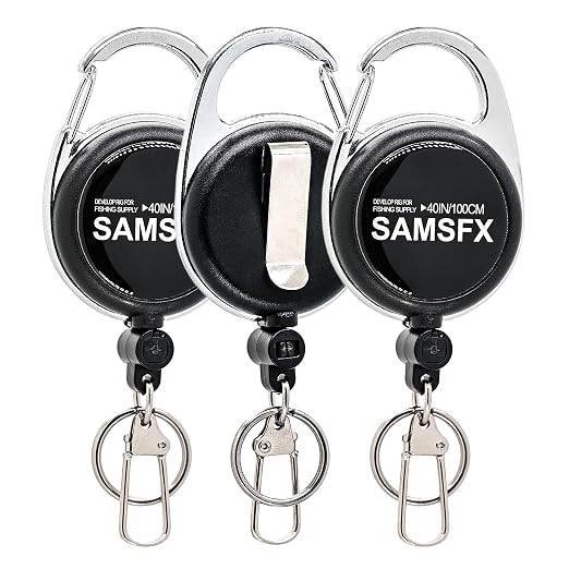 SAMSFX Tape Measure Fish Ruler 40Inch/1Meter Retractable Measuring Tape for Fish Measurement Dual Sided Fishing Equipment (3PCS in Pack)