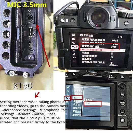 RSS-3.5mm DJI Ronin for Fuji GFX100II/xt50/xs10/x-s20/gfx100RF Cable (TypeC-3.5mm) for DJI sc/sc2/rs2/rs3/rs4/focus pro Camera Remote Control Cable Shutter Release