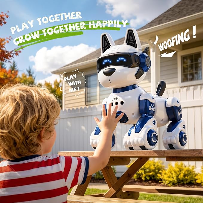 Smart Robot Dog, 2.4GHz Remote Control Robot Dog Toys for Kids 5-7 8-12, Voice & APP Control, Interactive Realistic Robot Puppy Toys for 5 6 7 8 9 10 11 12 Year Old Boys, Birthday Boy Girl Gift