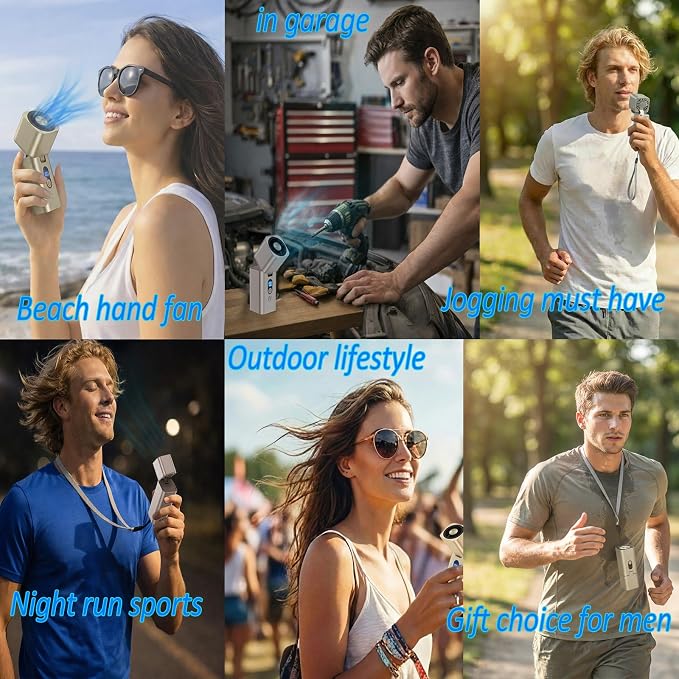 Metal Mini Handheld Fan 1-100 speed 15000RPM, 5000mAh Rechargeable Powerful Handheld Turbo Fan with Flashlight, Personal Portable Mini Hand Held Fan for Travel Camping Beach,Gifts for Women (Gold)
