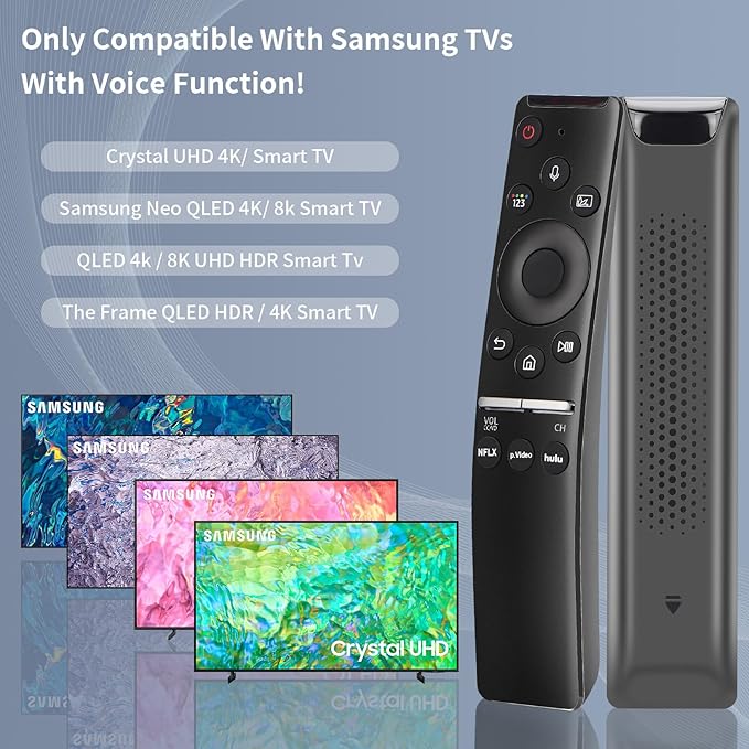 for Samsung-Smart-TV-Remote, Only Replacement for Samsung Smart TVs with Voice Control