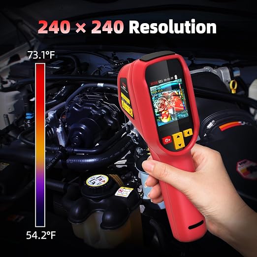 BSIDE Thermal Imaging Camera 240 x 240 Resolution Handheld Infrared Camera, 15 Thermal Palettes with 320 x 240 Full-Viewing TFT LCD for Home Inspection HVAC Electrical, 25Hz Refresh Rate, -4℉~1022℉