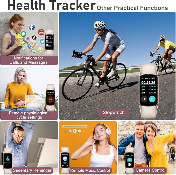 Fitness Tracker with 24/7 Heart Rate, Blood Oxygen, Sleep Tracker, 1.47''Waterproof Fitness Watch, Activity Tracker with Step Tracker for Women Men