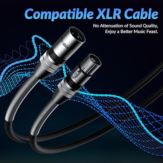 2-Pack DMX Stage Lighting Cable 75FT, 3 Pin XLR Male to Female Cable, Compatible with XLR Microphone Audio Connection, for DJ Moving Head Par Light Mic Mixer, Podcast, 22AWG OFC, 110 Ohms Impedance