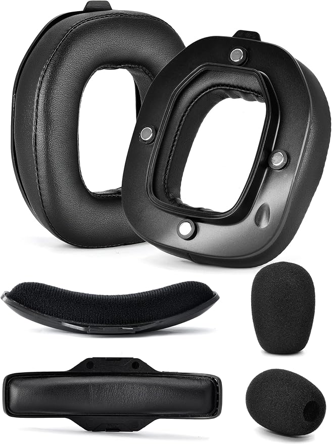 A40 TR Mod Kit – defean Replacement Earpads and Headband Compatible with Astro Gaming A40 TR Headset,Ear Cushions, Upgrade High-Density Noise Cancelling Foam, Added Thickness (Black Protein)
