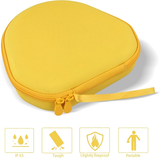 co2CREA Hard Case with Sleep Mode Replacement for Apple AirPods Max 2 / AirPods Max Wireless Over-Ear Headphones (Yellow Case)