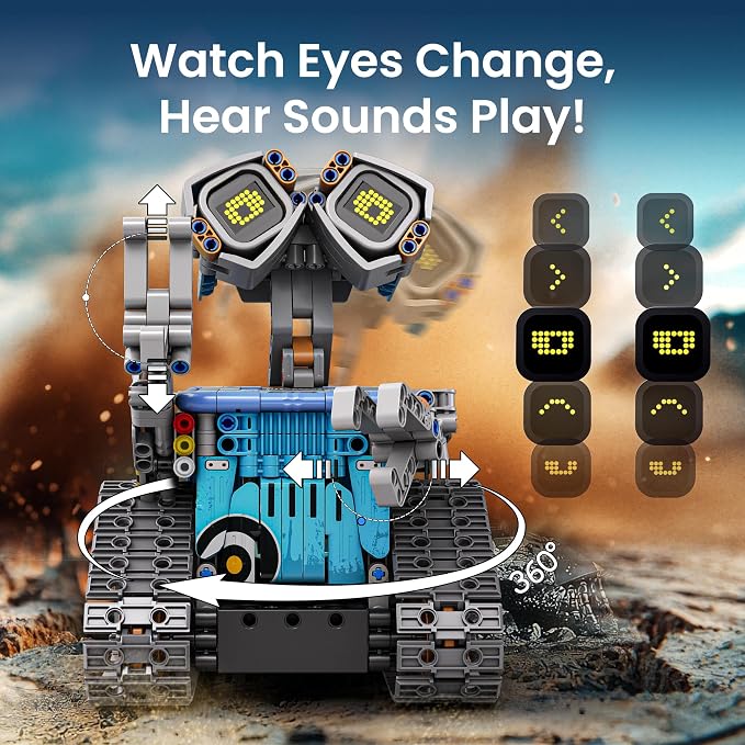 Bundle - 2 Items: Sillbird STEM 12-in-1 Solar Robot Building Toys & Remote & App-Controlled 5-in-1 Coding Robotics Technic Toy Set, Christmas STEM Gifts for Boys Age 8-12