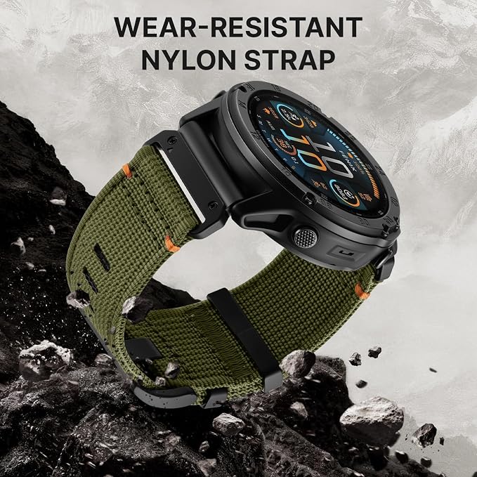 Bandletic Compatible with Fenix 8 51mm Band - 26mm Quick Fit Rugged Nylon Strap for Fenix 7X 6X Pro/5X Plus/3/3 HR/Instinct 2X Solar 3 50mm /Enduro/Quatix 6X 7X/Tactix Delta Charlie/Epix Pro 2/Descent