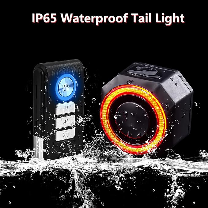 USUPERINK Turn Signals for Ebike, Bike Turn Signals, Bike Blinkers Front and Back, Bike Tail Light USB Rechargeable with Horn, IP65 Waterproof Anti-Theft Alarm, Auto On Off, for Bicycle,Ebike,Scooter