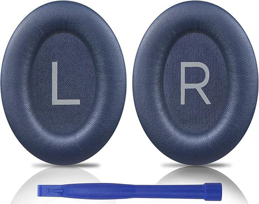 SOULWIT Lambskin Earpads Replacement for Bose QuietComfort 45 (QC45)/QuietComfort SE (QC SE)/Quiet Comfort Wireless Over-Ear Headphones, Ear Pads Cushions with High Density Foam - Brilliant Blue