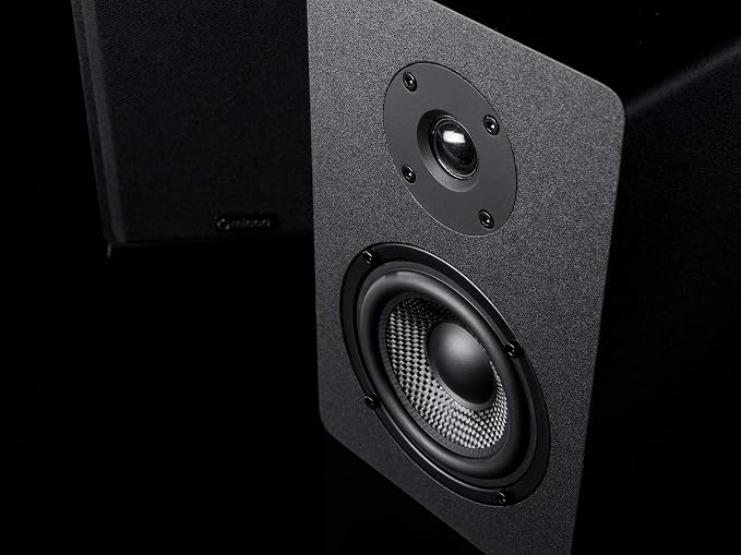 Micca PB42X Powered Bookshelf Speakers, 30-Watt RMS Power, Active Near Field Studio Monitors, 2-Way (Black, Pair)