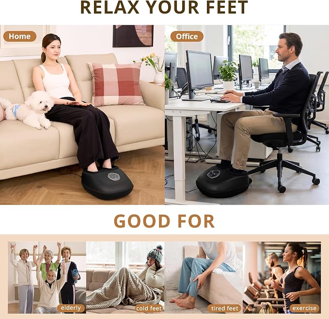 Mynt Shiatsu Foot Massager with Heat, Deep Kneading Electric Foot Massage Machine for Plantar Fasciitis, FSA Eligible HSA Approved Feet Massager with Remote Control, Fits Up to 13