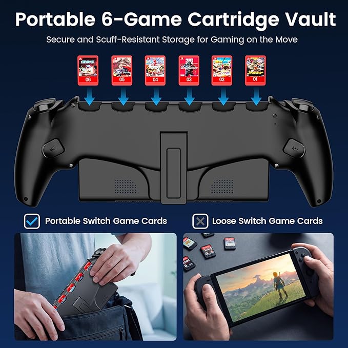 KICKDOT JC500 Nintendo Switch 2 Joypad Controller | Wireless Gamepad with Hall Effect Joysticks, Built-in Kickstand, Ergonomic Grip | No Drift, Turbo, Programmable Back Buttons