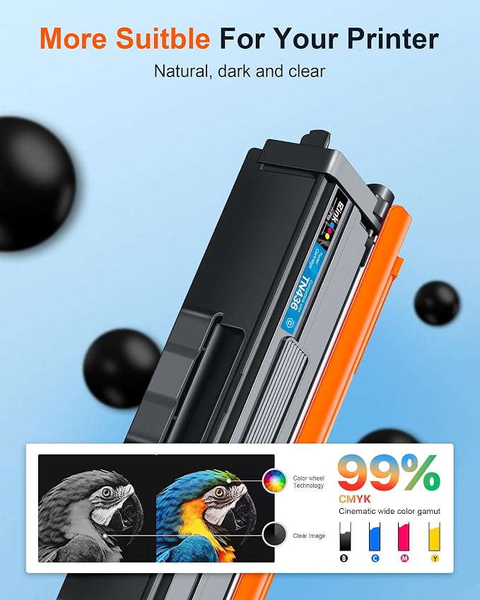 TN436 TN433 Toner Cartridge Set Compatible Replacement for Brother TN436 TN436BK TN433 TN431 TN-436 Toner Use for MFC-L8900CDW HL-L8360CDW HL-L8260CDW MFC-L8610CDW ( Black, Cyan, Magenta, Yellow )