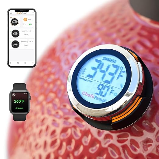 ProTemp S1 Patented Smart Grill Gauge Thermometer Hub Wi-Fi and Bluetooth for Weber Big Green Egg Grills Smoker Offset Upgrade Replacement Accessories (BGE Version, Suitable for Big Green Egg)