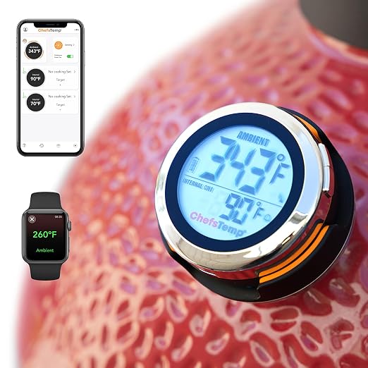 ProTemp S1 Patented Smart Grill Gauge Thermometer Hub Wi-Fi and Bluetooth for Weber Kamado Joe Grills Smoker Offset Replacement Accessories (Universal Version 3.5"length 0.3"Dia not for Big Green Egg)