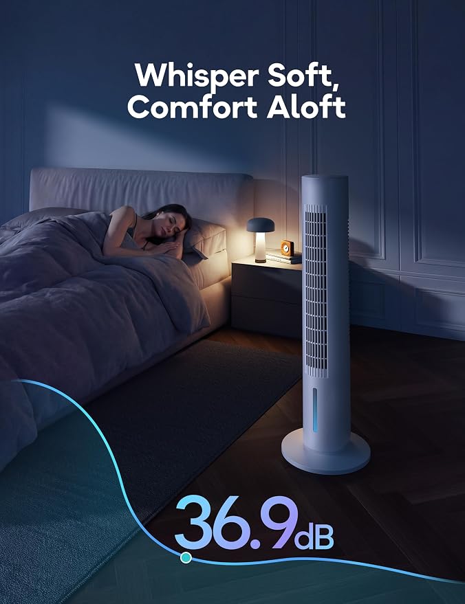 Windowless Portable Air Conditioner, 35.1" Evaporative Air Cooler for Room No Window, 7H Timer, 4 Modes, Remote Control, 140° Max Oscillating, Large Water Tank, Quiet AC Unit for Bedroom, White
