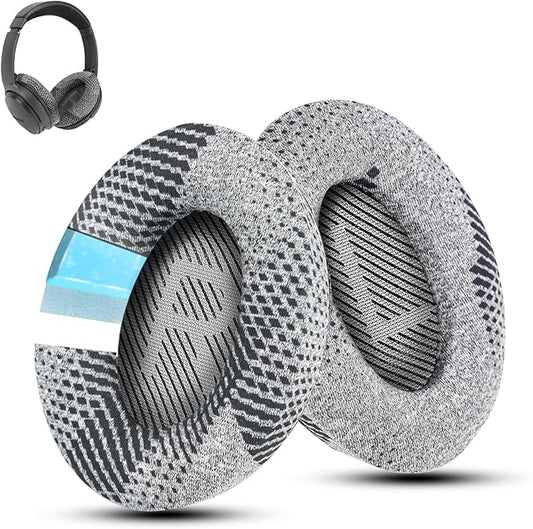 Cooling Gel Fabric Replacement Ear Pads for Bose QuietComfort 35 / QC35 II – Fits QC45 QC25 QC15 QC2, AE2i AE2w, SoundLink & SoundTrue (Dark Grey)