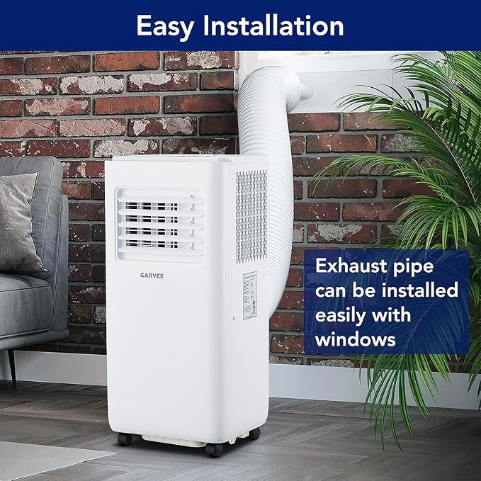 Garvee 10000 BTU Portable Air Conditioners with Remote Control, 3 in-1 Free Standing Cooling AC Unit with Dehumidifier Fan Function, Cools Room up 450 Sq. Ft, Auto Swing, Sleep Mode, 24H Timer