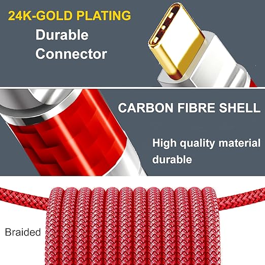 USB C to C Cable 40FT, 4K60HZ GEN2x2(Data usb2.0),USB TYPE C Video Output From USB3.2/ USB4.0 (NOT 100% Fast Charging) & Sync for Xreal MacBook Pro iPad Pro iPhone 15 Pro Galaxy S22 Portable Monitor