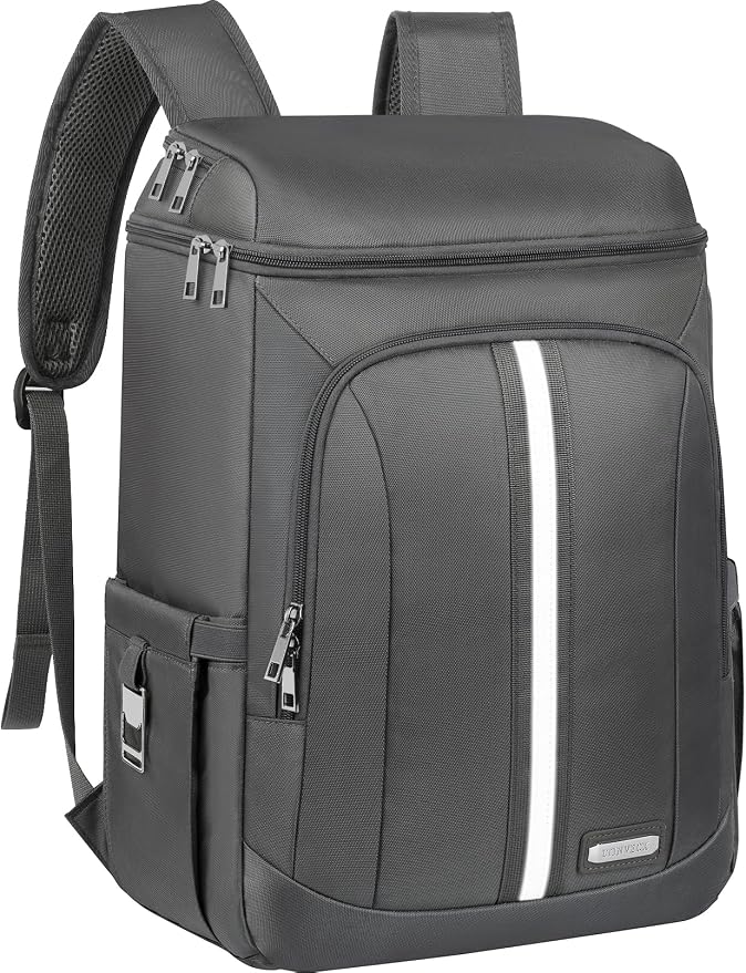 Cooler Backpack for Women Men,Insulated Backpack Cooler Leakproof Double Deck Work Lunchboxes Cooler Bag,Hot and Cold Thermal Backpack with Reflective Stripes