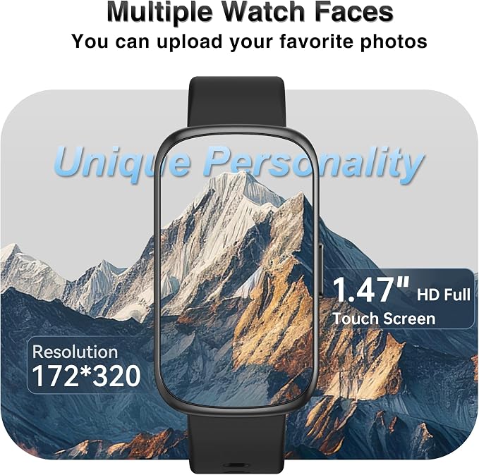 Fitness Tracker, Smart Watches for Women Men with 24/7 Heart Rate/Blood Pressure/Blood Oxygen Monitor, Sleep Tracker, Calories&Step Counter, IP68 Waterproof Health Activity Trackers for Android&iPhone